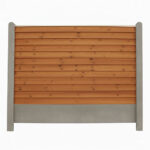 Bullklink Teak med grå betonstolper