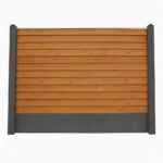 Bullklink Teak med sorte betonstolper