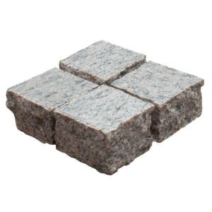 Chaussesten 9x9x6 cm Rød G352 Skåret