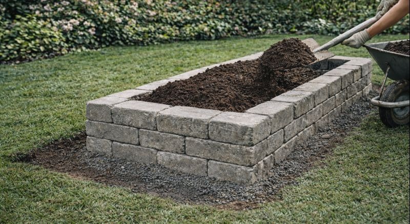 fyld hoejbedet med jord