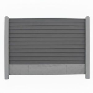 Komposit Klink H10 cm Antracit med grå betonstolper