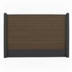 Komposit Klink H10 cm Brun med sorte betonstolper