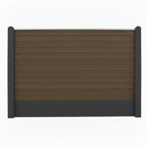 Komposit Klink H10 cm Brun med sorte betonstolper