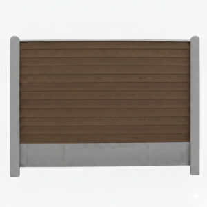 Komposit Klink H10 cm Brun med grå betonstolper