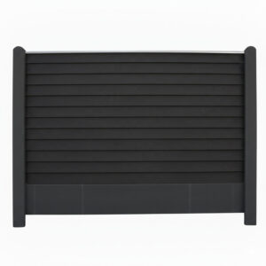 Komposit Klink H10 cm Sort / Antracit med sorte betonstolper