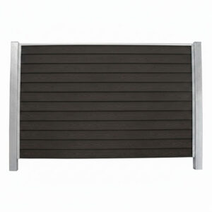 Komposit Klink H10 cm Sort / Antracit med stålstolper