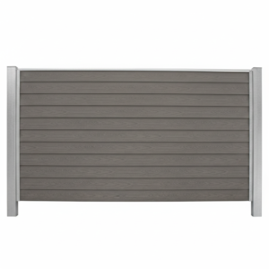 Komposit Klink H10 cm Antracit med stålstolper