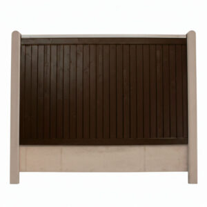 Lægtehegn Sort med grå betonstolper