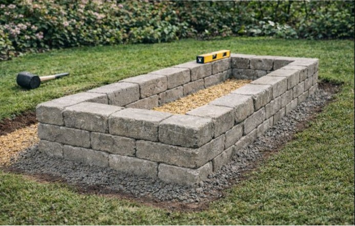 opbygning af forbandt herregaardsblokke