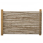 Raftehegn med bark Ø5-9 cm med runde trykimprægneret stolper