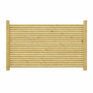 Raftehegn Ø5 trykimprægneret med spids ende med runde trykimprægneret stolper