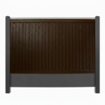 Lægtehegn Sort med sorte betonstolper