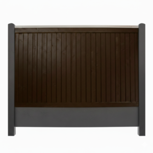 Lægtehegn Sort med sorte betonstolper