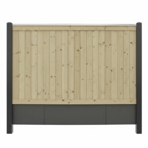 Plankehegn Lodret med sorte betonstolper